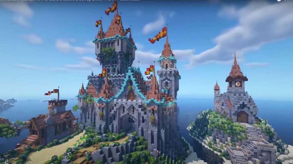 Minecraft Whimsical Castle by the sea