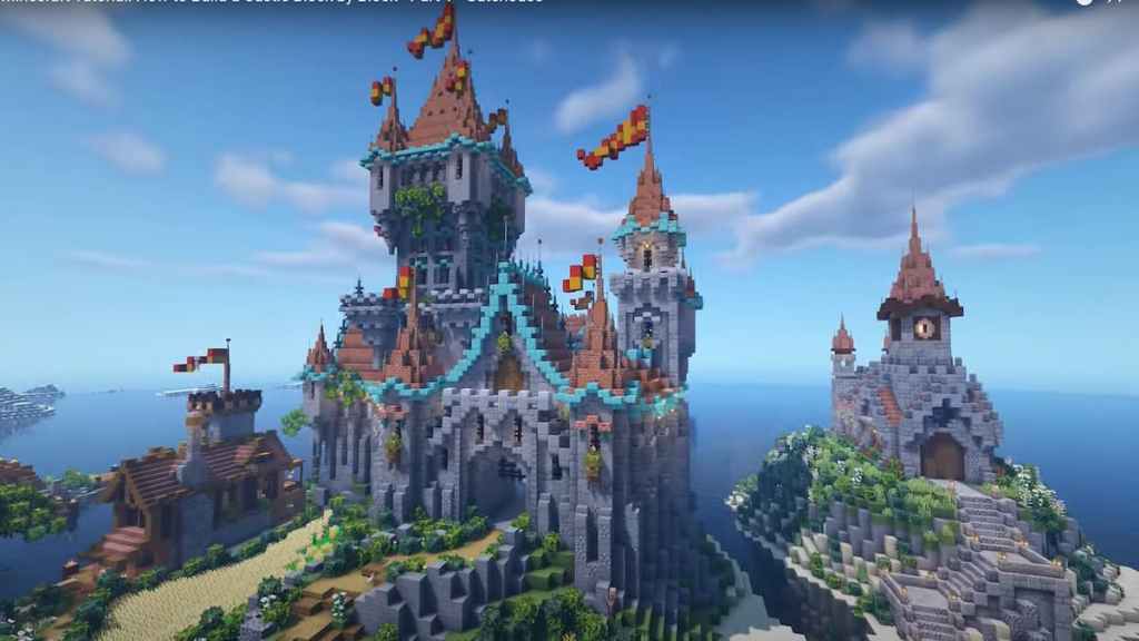 Minecraft Whimsical Castle by the Sea