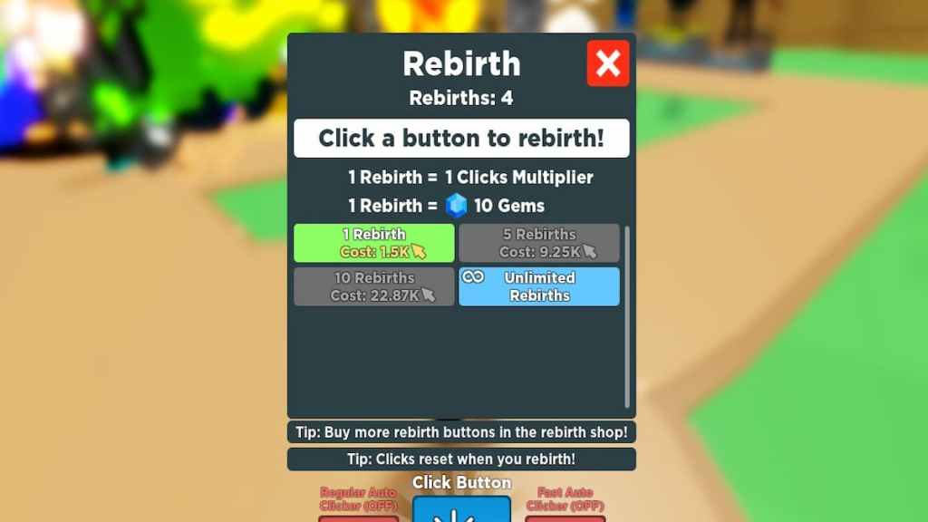 How to get more rebirths in Clicker Simulator - Pro Game Guides