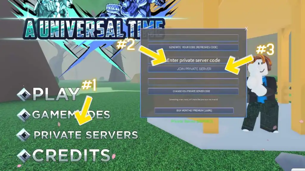 A Universal Time AUT Private Server Codes 2023