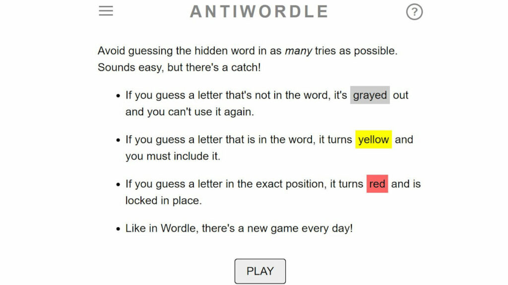 What is Antiwordle? Strategies and How To Play  Gamerstail