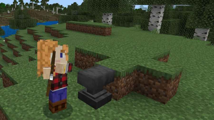 Minecraft Bow and Anvil