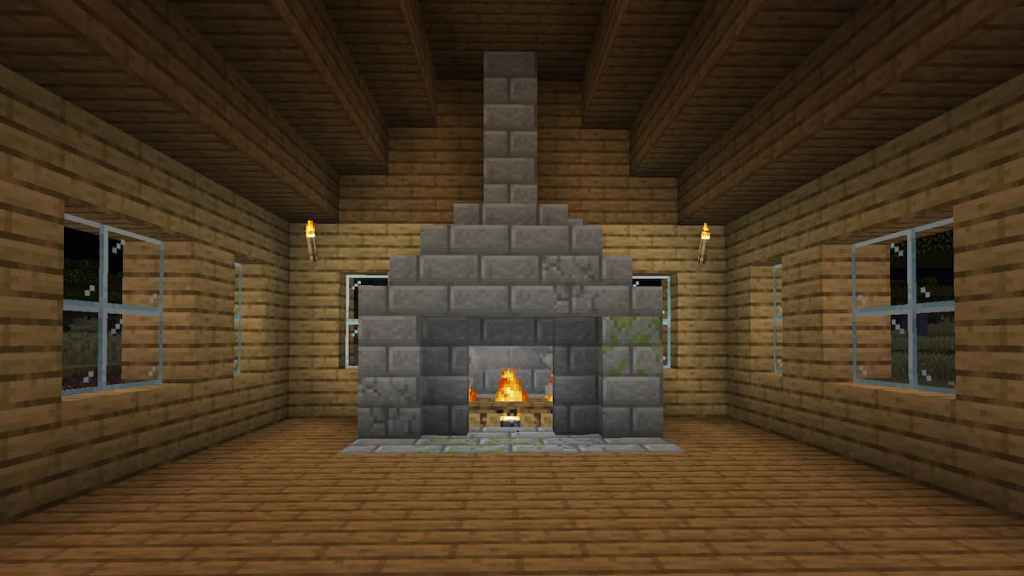 minecraft fireplace