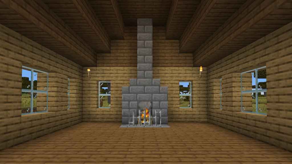 minecraft fireplace