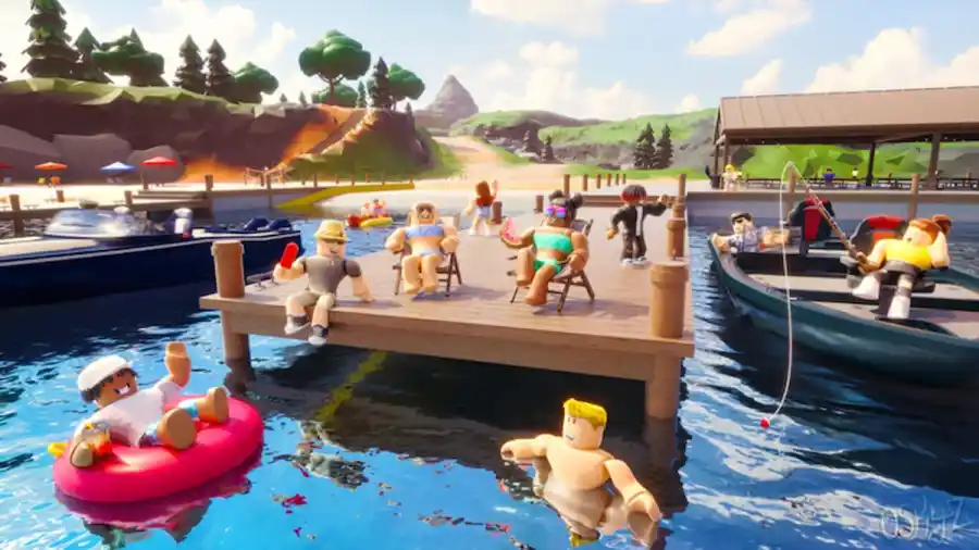 Roblox RoCitizens sitting in river and having fun