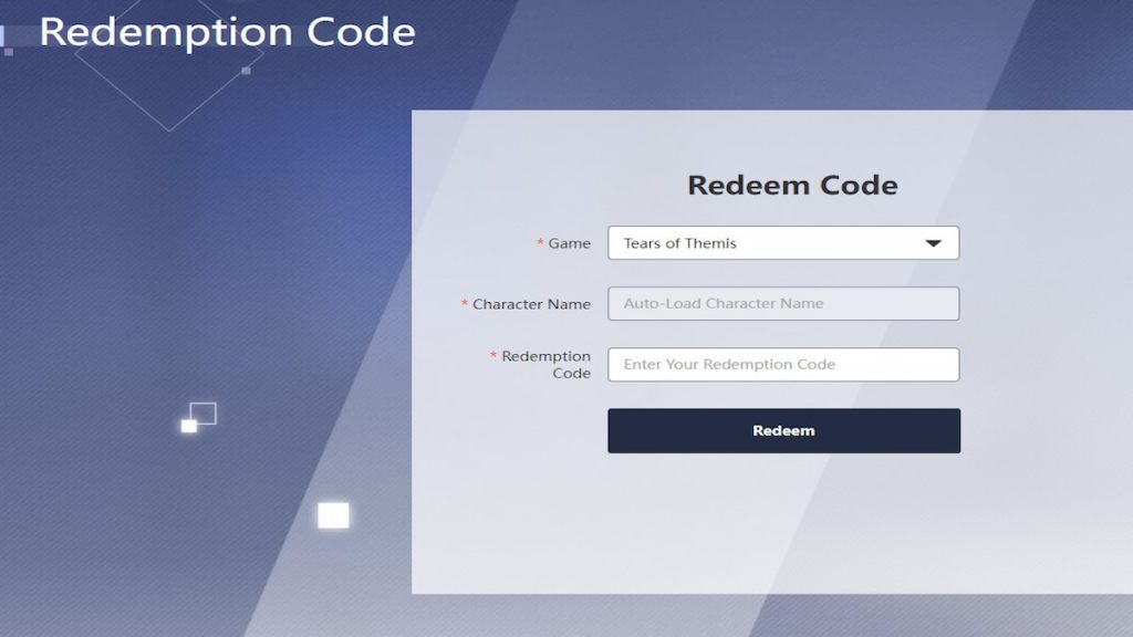 Redeem Code Box for Tears of Themis