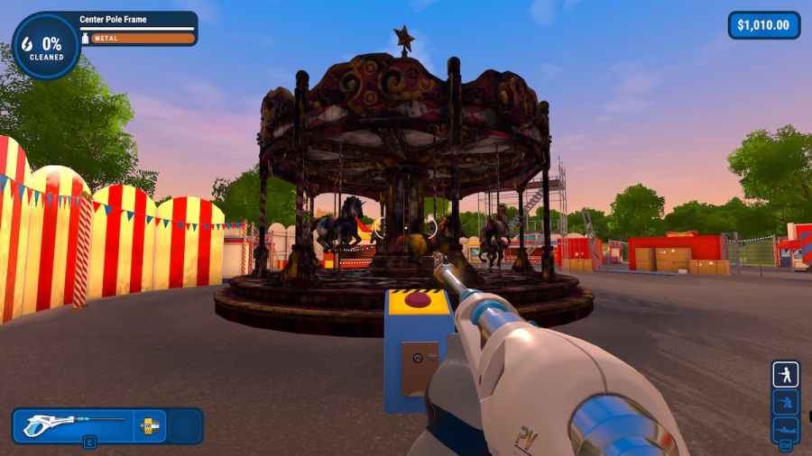 How to clean the Carousel Horse Rods in PowerWash Simulator Pro Game