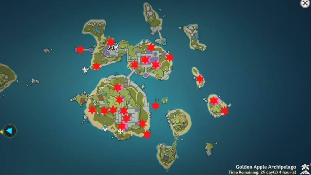 All Chest locations in the Golden Apple Archipelago.