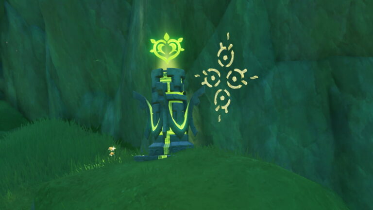 How to solve the Dendro Monument wall symbol puzzle near The Dark ...