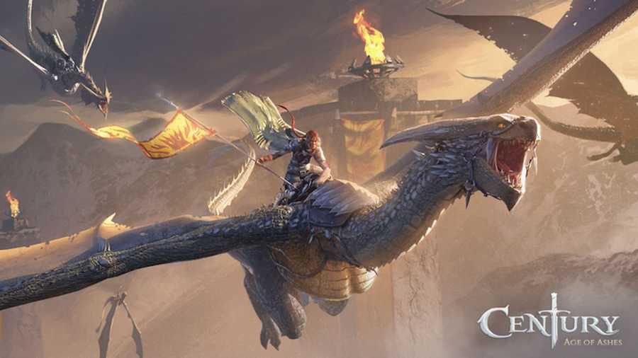 Dragoneer riding dragon in Century Age of Ashes