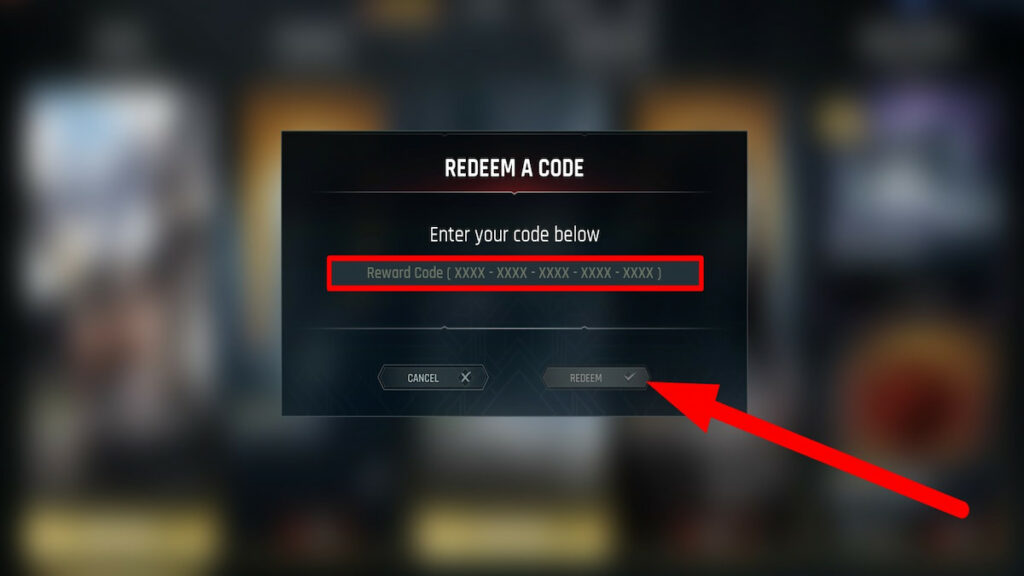 Redeem code text box for Century Age of Ashes