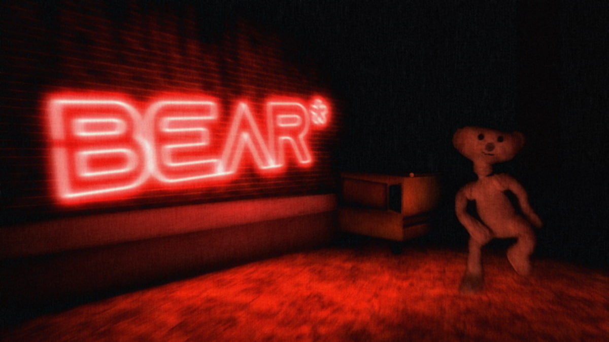 Roblox Bear Teddy in the corner of a dark room