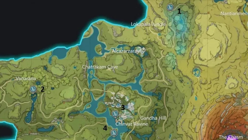 All Fishing Spot Locations In Sumeru In Genshin Impact Pro Game Guides