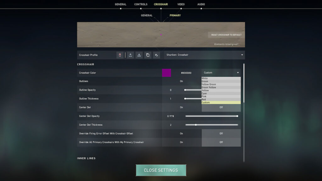 How To Set Custom Crosshair Color In Valorant Pro Game Guides