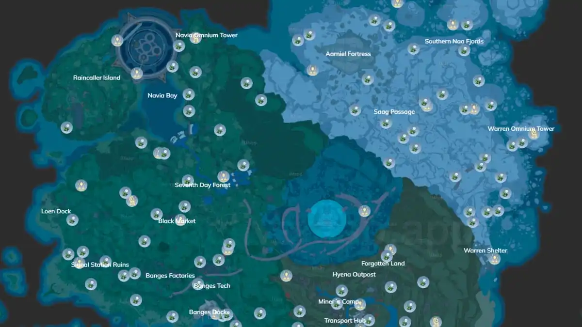 Tower of Fantasy Interactive Map