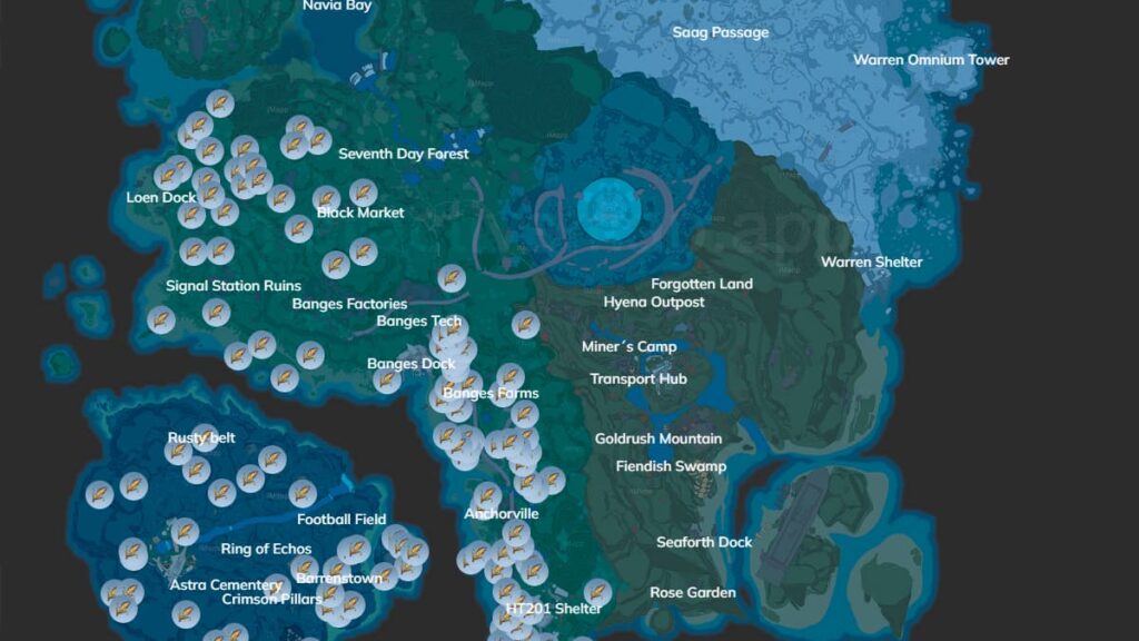 Tower of Fantasy homi grain location map