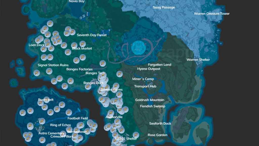 Tower of Fantasy homi grain location map