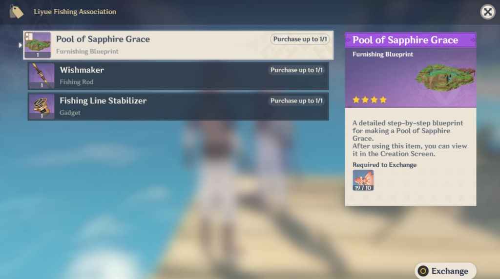 Where to find Liyue's Fishing Association and the Pool of Sapphire