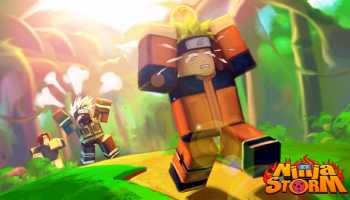 Character running away in Roblox Ninja Storm Simulator