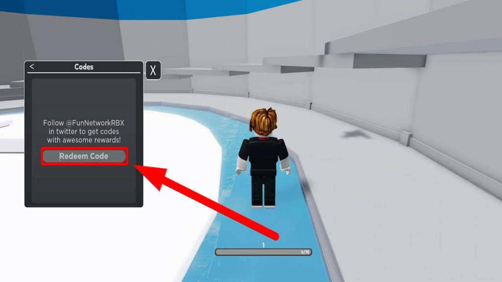 Redeem code text box for Roblox Treacherous Tower