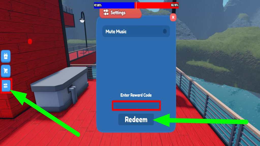 Redeem Code Text Box for Roblox Splatter Blocks