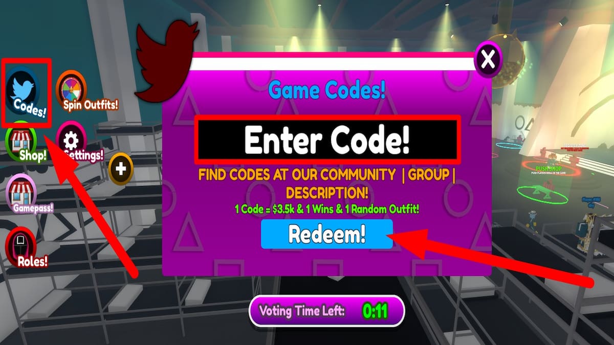 Squid game codes