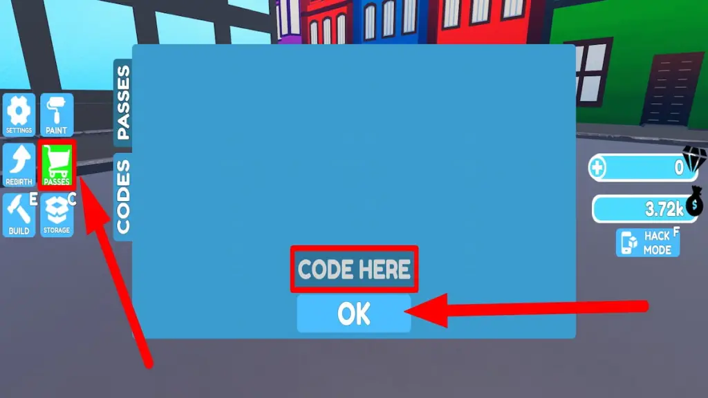 Redeem code text box for Roblox Hacker Tycoon