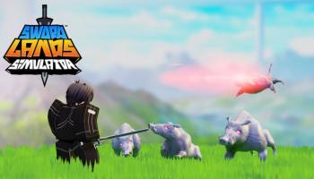 Character facing boars in Roblox Sword Lands Simulator
