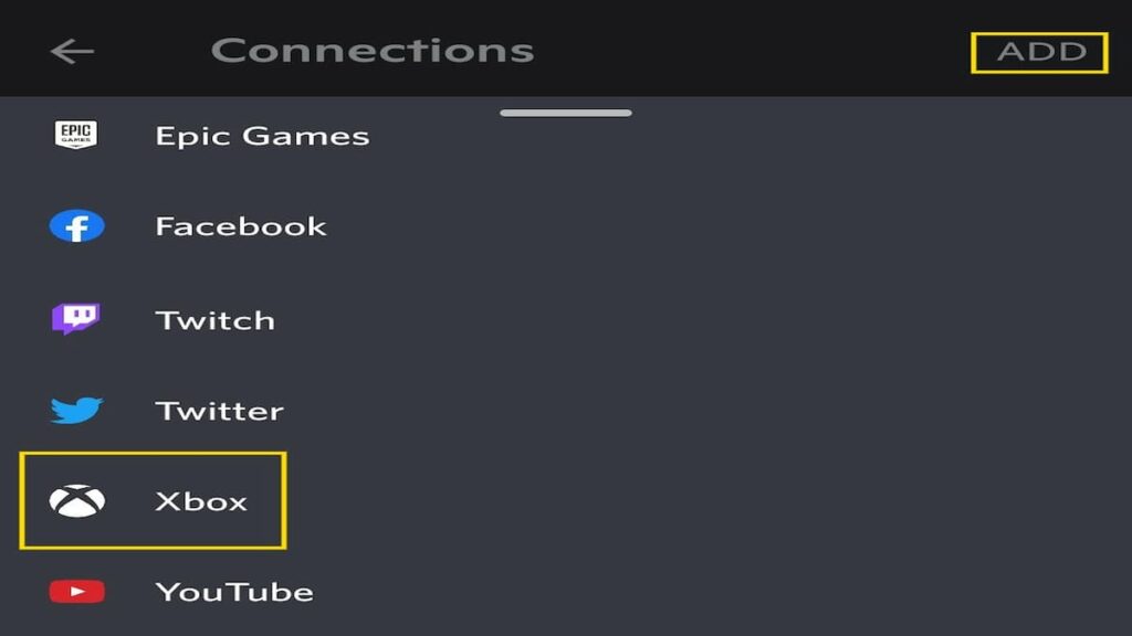 Add Xbox connection to your Discord account