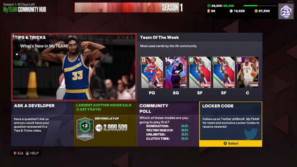 NBA 2K23 Locker Codes