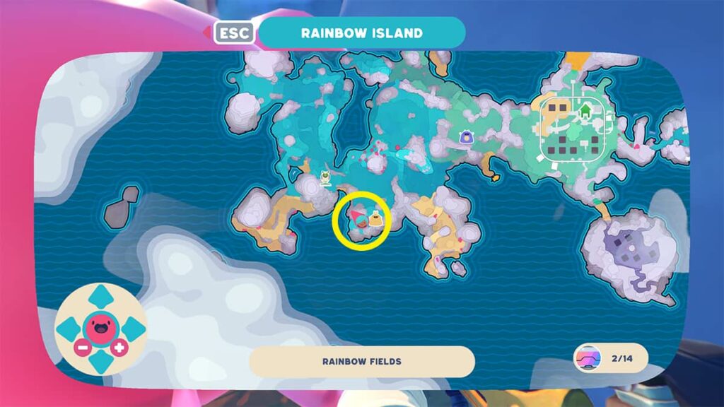 area past the cotton gordo slime and on the right wall, circled on the slime rancher map