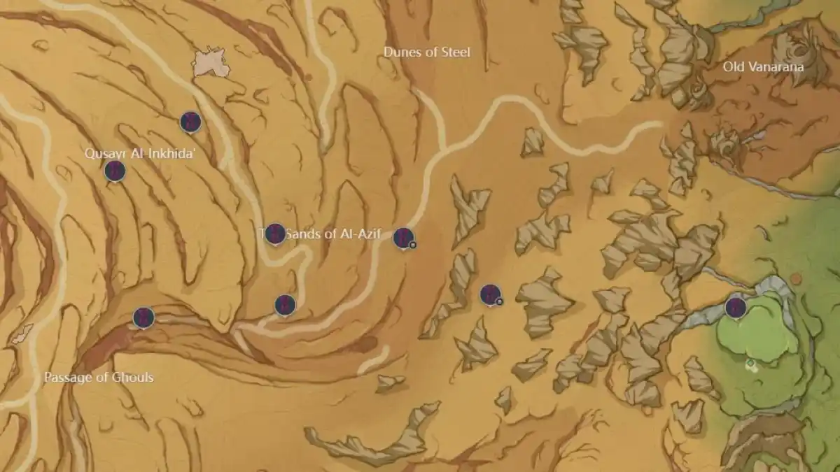 Sumeru (Desert of Hadramaveth) Time Trial Locations in Genshin Impact