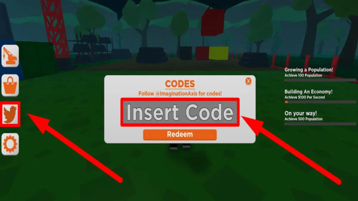 Redeem code text box for Roblox Mini Metro