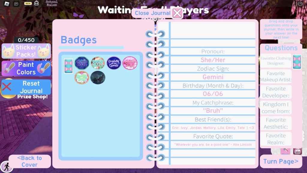 How to customize your journal in Royale High - Roblox - Pro Game Guides