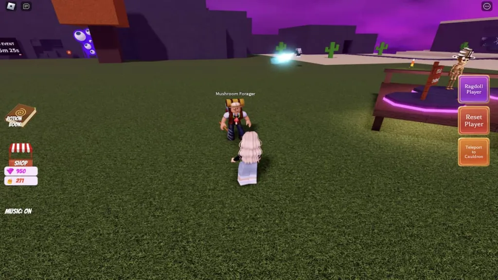 How to get the Mushroom ingredient in Wacky Wizards Roblox Pro Game