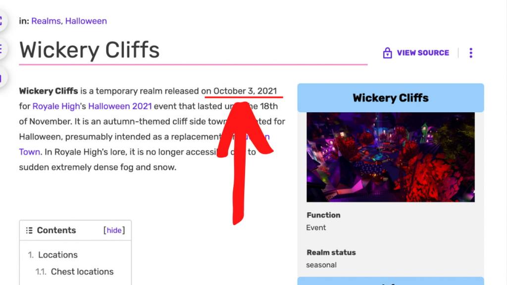 WICKERY CLIFFS UPDATED ON ROLIMONS! The Realm Is COMING BACK