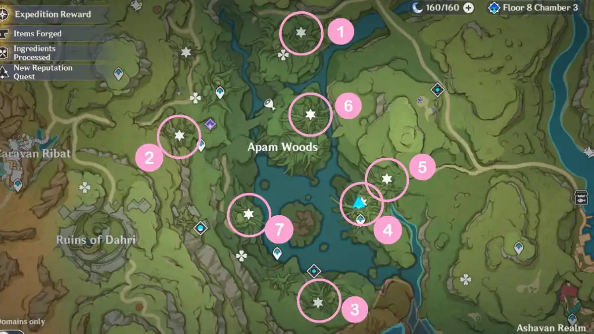 How to solve the Apam Woods Luxurious Chest rune puzzle in Genshin