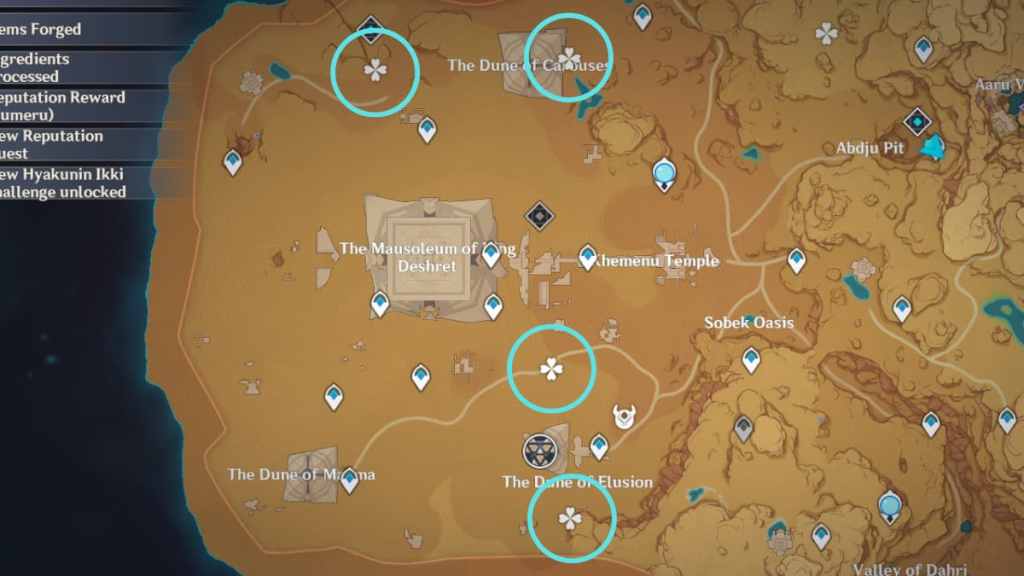 All Golden Rose Seed locations in Genshin Impact.