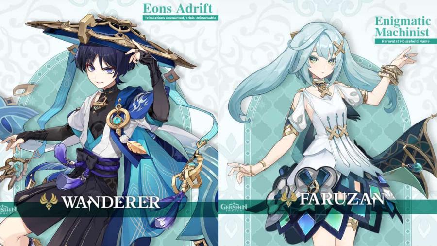 Genshin Impact unveils official artwork of upcoming characters