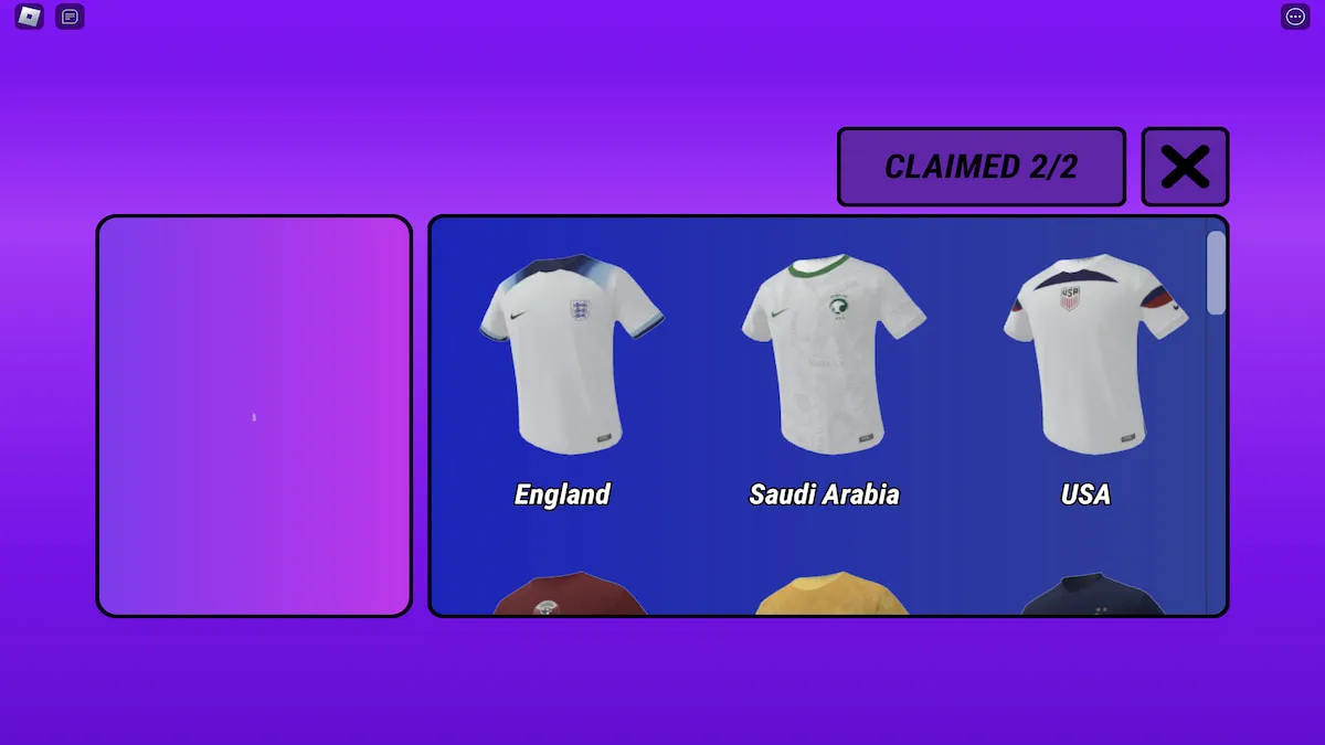 How to get two free FIFA jerseys on Roblox Nikeland
