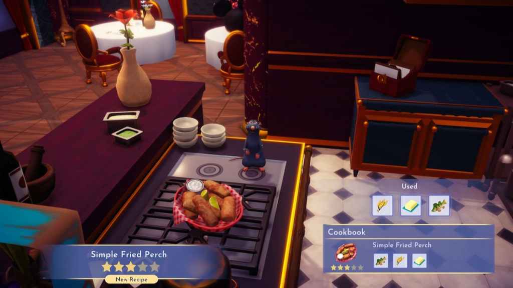 How to make Simple Fried Perch in Disney Dreamlight Valley Pro Game