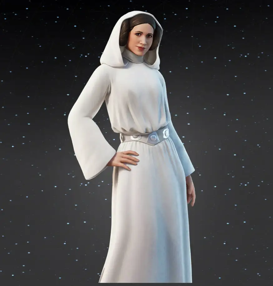 Fortnite x Star Wars princess Leia classic outfit