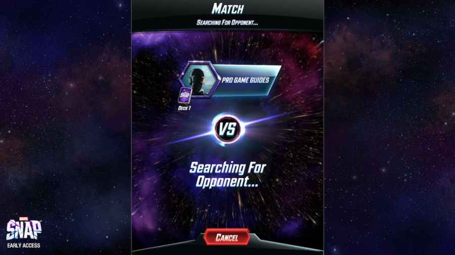 Marvel Snap Searching for opponent screen
