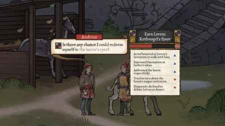 Baron Rothvogel How to earn Lorenz Rothvogel's favor in Pentiment | Pro Game Guides