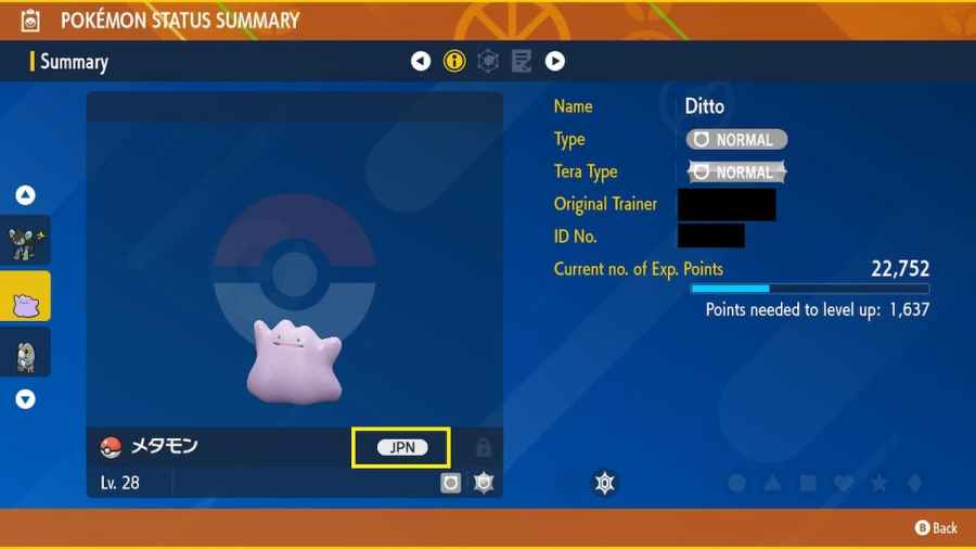 How to obtain a foreign Ditto for shiny breeding in Pokémon Scarlet