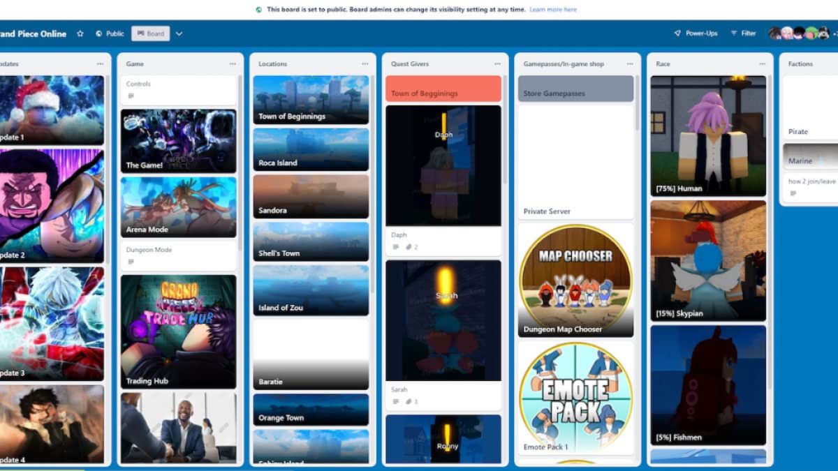 Legacy Piece Online Trello