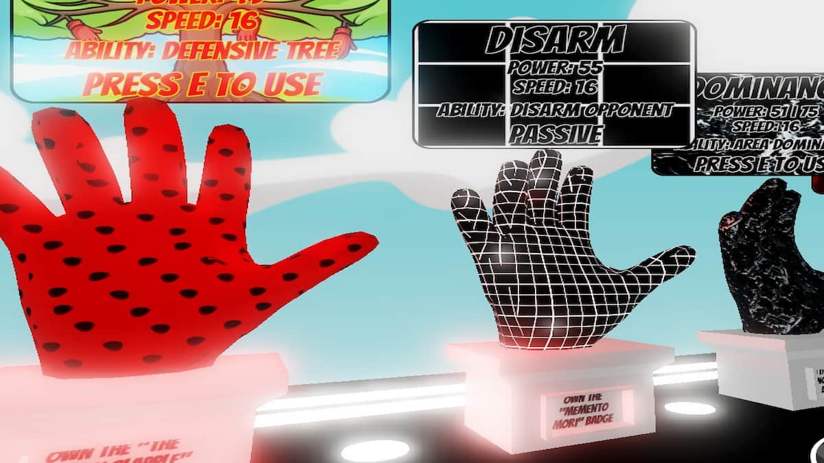 Name Every Main-Game Glove in Roblox Slap Battles