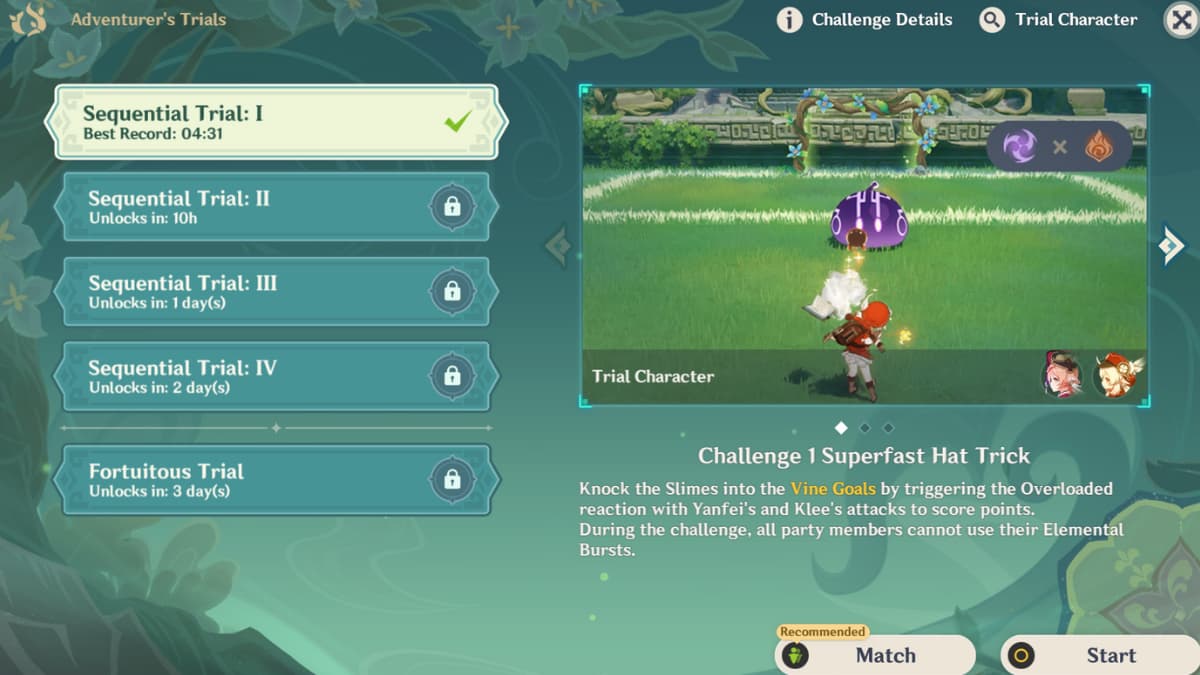 How to complete Sequential Trial III in the Genshin Impact Adventurer’s