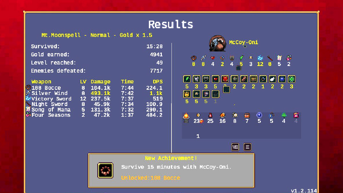 How to get 108 Bocce in Vampire Survivors Legacy of