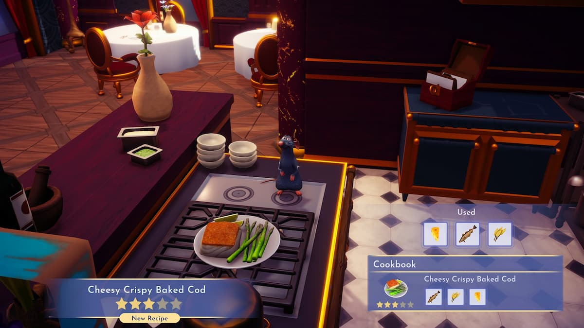 How to make Cheesy Crispy Baked Cod in Disney Dreamlight Valley Pro